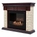 Каминокомплект: Биокамин Firelight BFP/P-2520, портал Bricks 25 камень бежевый, шпон темный дуб от производителя Firelight