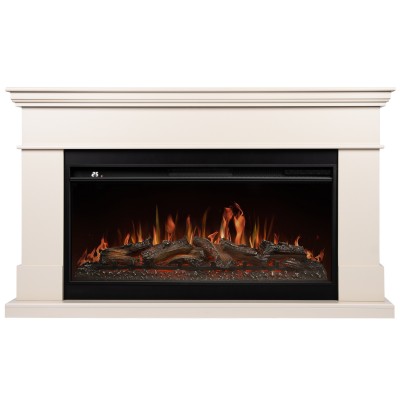Каминокомплект: Очаг Royal Thermo Aurora RTFP/P-AR40LS, портал California 42/40/36, молочный от производителя Royal Thermo