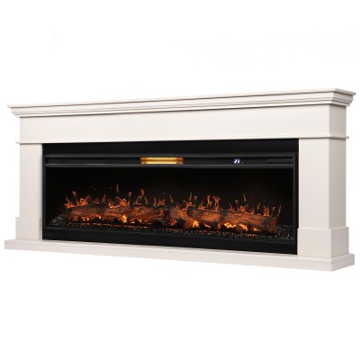 Каминокомплект: Очаг Royal Thermo Aurora RTFP/P-AR60LS, портал California 60 IV, молочный от производителя Royal Thermo