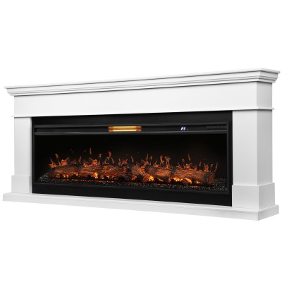 Каминокомплект: Очаг Royal Thermo Aurora RTFP/P-AR60LS, портал California 60 W, белый от производителя Royal Thermo