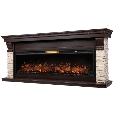 Каминокомплект: Очаг Royal Thermo Aurora RTFP/P-AR60LS, портал Michigan 60, камень мол., шп. тем.дуб от производителя Royal Thermo