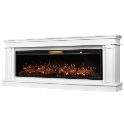 Каминокомплект: Очаг Royal Thermo Aurora RTFP/P-AR60LS, портал Olympia 60, белый от производителя Royal Thermo