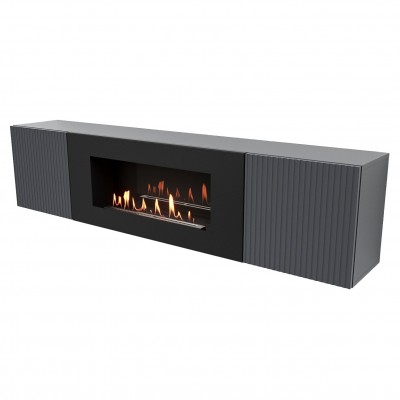 Тумба с биокамином Firelight BFP-P1700L графит от производителя Firelight