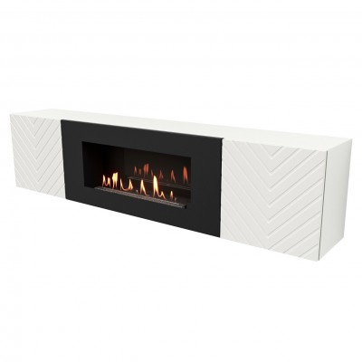 Тумба с биокамином Firelight BFP-P1700V белая от производителя Firelight
