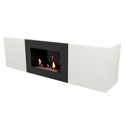 Тумба с биокамином Firelight BFP/P-1400L белая от производителя Firelight