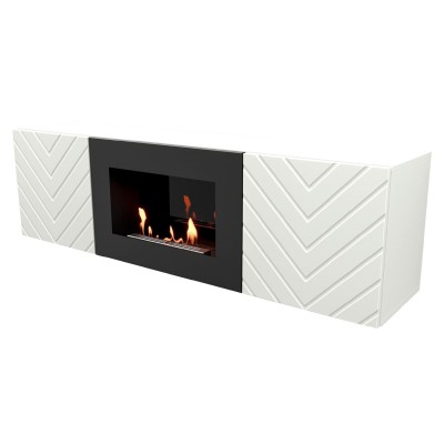 Тумба с биокамином Firelight BFP/P-1400V белая от производителя Firelight