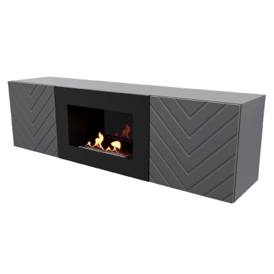 Тумба с биокамином Firelight BFP/P-1400V графит от производителя Firelight