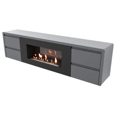 Тумба с биокамином Firelight BFP/P-1700 lux графит от производителя Firelight
