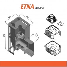 Печь ЭТНА ШТОРМ 24 (ДТ-4)