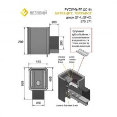 Печь Везувий Русичъ Антрацит 22 (ДТ-4)