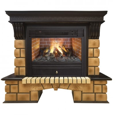 Электрокамин RealFlame Stone Brick 26 AO с Novara 26 3D от производителя RealFlame