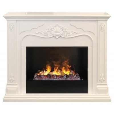 Электрокамин RealFlame Victoria 26 WT 3D Cassette 630 + Black вставка от производителя RealFlame