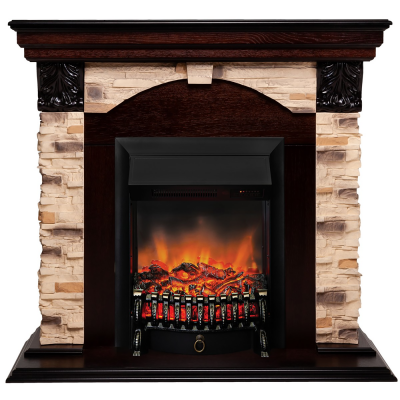 Электрокамин RealFlame Dublin Rock Corner STD/EUG AO с  Fobos S BL RC от производителя RealFlame