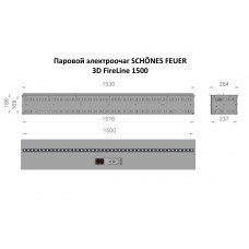 Электроочаг Schones Feuer 3D FireLine 1500 RGB (с панелью стального цвета)
