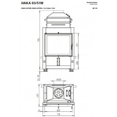 Каминная топка Hoxter HAKA 63/51WI