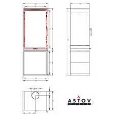 Камин Астов КУБ (ПК 4581) (КАМ. НА ДРОВНИКЕ)