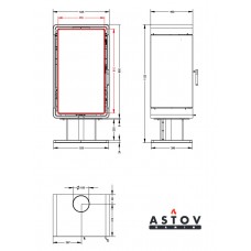 Камин Астов КУБ (ПК 4581) (КАМ. НА НИЗКОЙ НОГЕ)