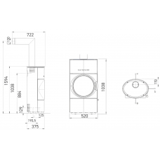 Печь-камин Austroflamm CLOU Compact Cook