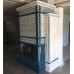 Изразцовый камин коллекции Птицы в синем цвете от производителя Ceramica