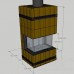 Изразцовый камин Роллерс. Цвет: Золото от производителя Ceramica