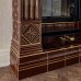 Комплект изразцовой плитки Бристоль для отделки портала. Цвет: Шоколад с золочением 146 от производителя Ceramica