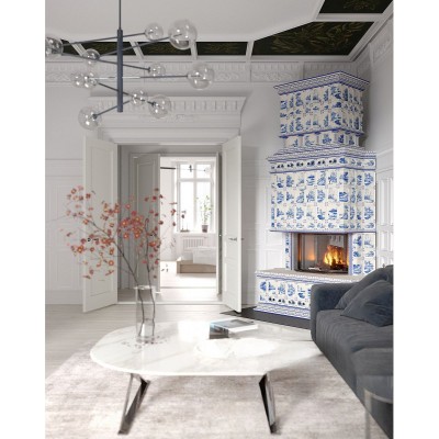 Изразцовый угловой камин Голландия (180x240) от производителя Ceramica