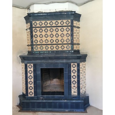Изразцовый угловой открытый камин. от производителя Ceramica