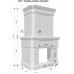 Камин Ар Деко. Цвет: Белый Антик от производителя Ceramica