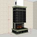Изразцовый камин Браво. Роспись по рельефу от производителя Ceramica