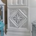 Облицовка камина изразцами Бристоль с росписью Серебром от производителя Ceramica