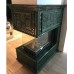Островной камин в муравленном цвете с п-образной топкой от производителя Ceramica