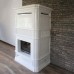 Пристенный камин в белом цвете с топкой фирмы Tarnavya. от производителя Ceramica