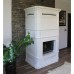 Пристенный камин в белом цвете с топкой фирмы Tarnavya. от производителя Ceramica