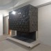Современный камин с открытой топкой в майоликовой глазури от производителя Ceramica