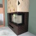 Современный изразцовый камин коллекции Маджестик с золотом от производителя Ceramica