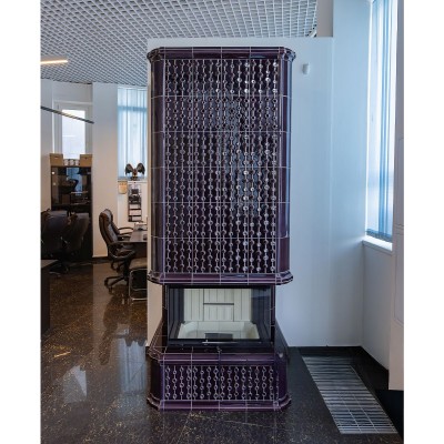 Современный камин в облицовке коллекции Луна и топкой Spartherm Linear 4S Arte. от производителя Ceramica