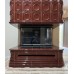 Топка Астов ПЗС 8457 в облицовке изразцами темного цвета от производителя Ceramica