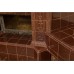Угловой изразцовый камин Альбион с дровником от производителя Ceramica