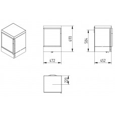 Печь-камин Jydepejsen Cubic Wall