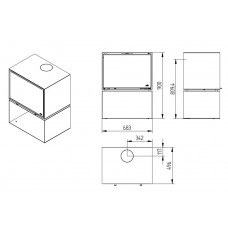 Печь-камин Jydepejsen Zeta Freestanding Black