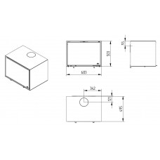 Печь-камин Jydepejsen Zeta Wall Black