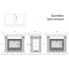Изразцовый камин Билибин пристенный Художественный