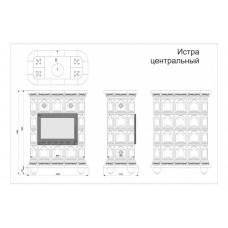 Изразцовый камин Истра центральный однотонный А