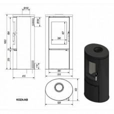 Печь-камин Kratki Koza/AB