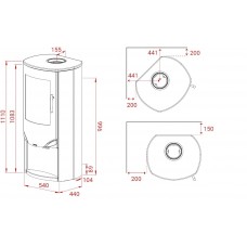 Печь-камин Lotus PRIO 5 Grey