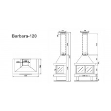 Печь-камин ROCAL Barbara 120