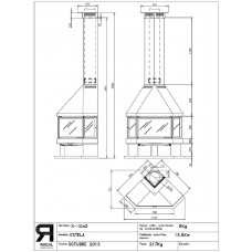 Печь-камин ROCAL Estela