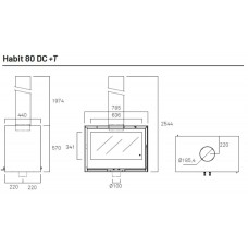 Печь камин Rocal HABIT 80 DC T