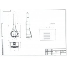 Подвесной пристенный камин LOFT - 12