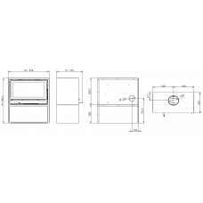 Печь-камин Solzaima Back Box Eco